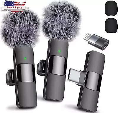 2024 Professional Wireless Lavalier Microphone For Iphone 15 Pro Max Ipad Andr • $11.59