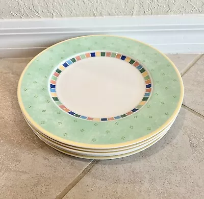 VILLEROY BOCH TWIST ALEA VERDE Set Of 5 DINNER PLATES 10.5  Used Once • $64