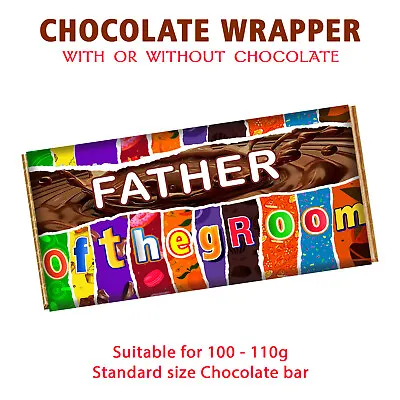 Father Of The Groom Chocolate Bar Wrapper Novelty Gift For Father In Law Uncle • £4.99