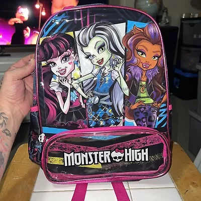 MONSTER HIGH Mattel BACKPACK16  Full-Size BRAND NEW Nwt 2015 Book Tote • $27