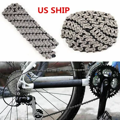 IG51 Compatibility 6-7-8 Speed Steel Mountain Bike Bicycle Chain  W/ 116 Links • $8.99