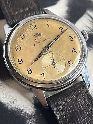 Marvin Skyliner Hermetic Mens Vintage Manual Wind Watch Cal 520 • $272.89