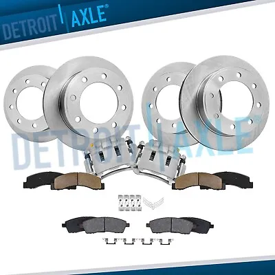 4WD Front & Rear Rotors Brake Pads + Front Calipers For 1999-2004 F-250 F-350 SD • $413.05
