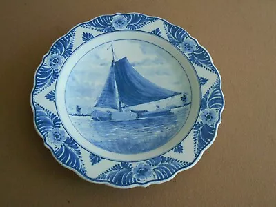 Vintage Delfts  Hand Painted Sail Boats  Wall Plate 12   Netherland • $38