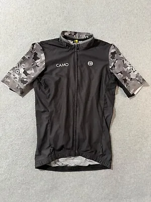 Monton Pro Cycling Top Mens Small Camouflage Full Zip Short Sleeve • $20.70