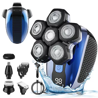SEJOY 5in1 Head Shaver For Bald Men Cordless Dry Wet Electric Razor Hair Trimmer • $27.74