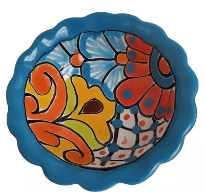 Talavera Mexican Pottery Salsa Bowl Multicolored Molcajete? Small Bowl Lead Free • $14.99