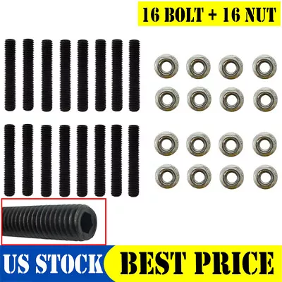 $10.99 • Buy Carbon Steel Bolts Exhaust Manifold Header Stud Kit For Ford F150 4.6L/5.4L V8