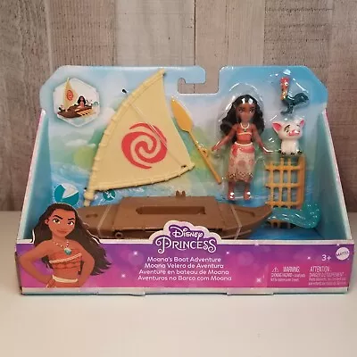 Disney Princess Moana's Boat Adventure 3.5  Doll And Floating Boat Playset *New • $17.99