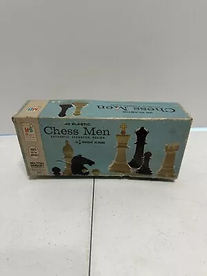 Vintage 1969 Milton Bradley Chess Men 4807 Complete 32 Piece Plastic Set NOS • $15.99