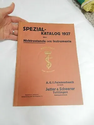 £119.99 • Buy Doctor Surgeon Equipment Catalog  Surgical  Equip 1927  Era 20 / 29 Cm Aesculap
