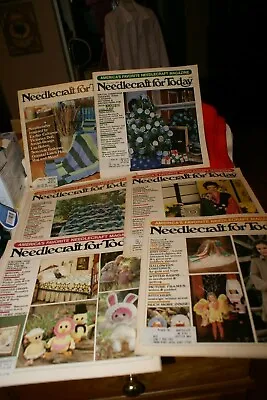 $15 • Buy Lot 6 Vintage Needlecraft FOR TODAY Magazines Crochet Macrame Knit  JAN-DEC.1981