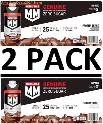 Muscle Milk Genuine Protein Shake Chocolate 11 Fl. Oz. 18 Pk (2 Pack) • $69.40