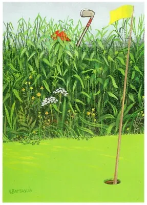 Funny Get Well Soon Wishes Golf Golfer In The Rough Greeting Card • $4.99