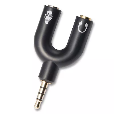 3.5mm Stereo Audio To Mic Headset Headphone Y Splitter Cable Adaptor For IPhone • $6.99