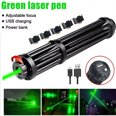 5 Watt 532nm Green Laser Pointer Pen Kit Visible Beam Light Lazer USB Charging • $35.99