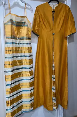 VINTAGE 50's PINUP Hollywood Dress & Matching Reversible Coat BEAUTIFUL! • $164.88