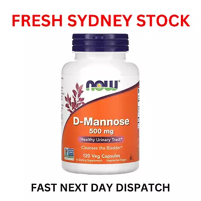 Now D-Mannose 500 Mg 120 Veg Capsules Healthy Urinary Tract Cleanses Bladder • $49.93