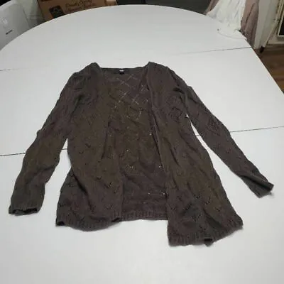Mossimo Womens Cardigan Sweater Gray Long Sleeve Open Front S • $6.99