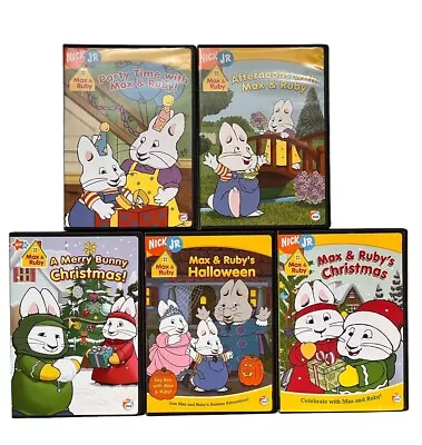 Max & Ruby Nick Jr. DVD Lot Of 5 Halloween Christmas Afternoons Party Time • $19.95