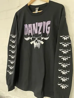 Glenn Danzig Misfits Long Sleeve T-shirt Size L New Unworn Horror Punk • £10