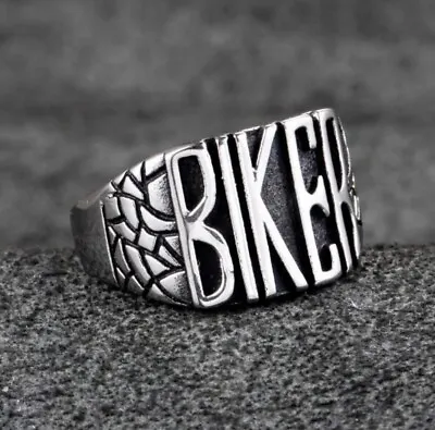 MENDEL Mens Womens Stainless Steel Motorcycle MC Outlaw Biker Ring Men Size 7-15 • $16.95