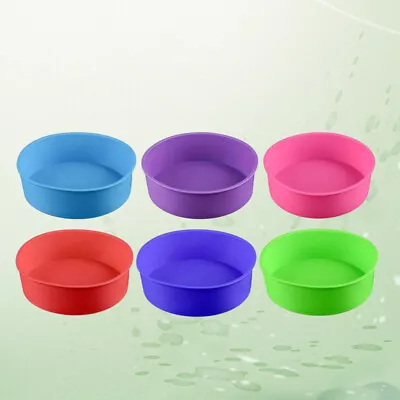  Baking Silicone 6-Inch Round Cake Pan Baking Mold Non-Stick Bakeware Pan(Random • £4.41