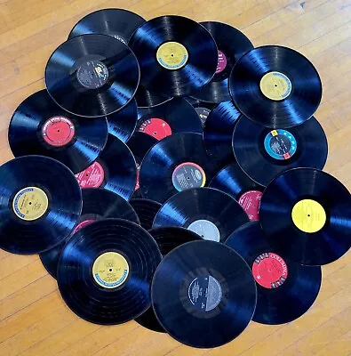 BULK LOT Of 25 Loose 12  Vinyl Records For Arts Crafts & Decorations • $9.99