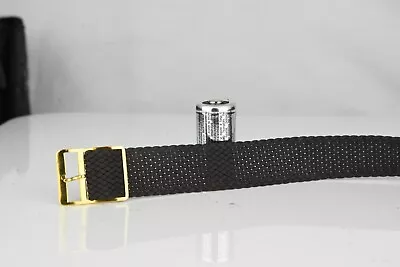 18mm Perlon 1960s/1970s NOS Vintage Watch Band Military NOS Strap & Brass Buckle • $15