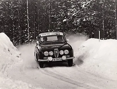 Pat Moss Carlsson Saab 96 Sport Erc Ladies Cup Rally Original Period Press Photo • £30