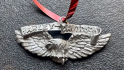 Harley-davidson Motorcycle Eagle Wings Flag Biker   Metal Christmas  Ornament • $7.95