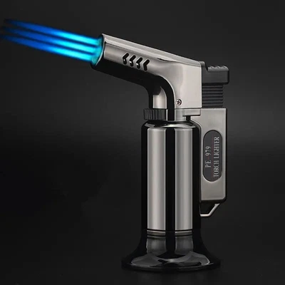 £16.52 • Buy Triple Torch Lighter Cigar BBQ Turbo Jet Butane 1300 C Spray Windproof 3 Nozzles