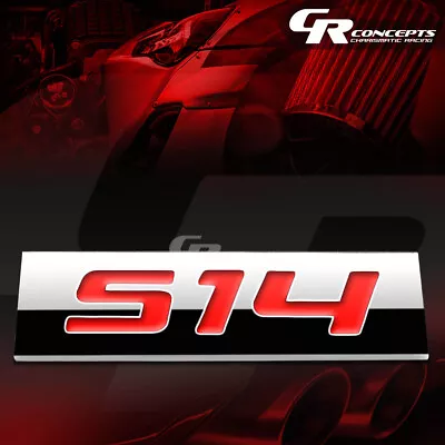 Car 3m Tape On Metal Emblem Decal Logo Trim Badge Polish Red Lettering For S14 • $5.95