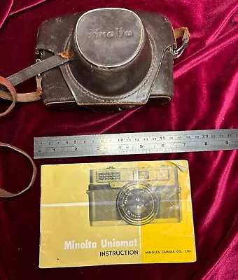 Vintage Minolta Uniomat II Camera Rokkor Lens 35mm Film 1960s • $70