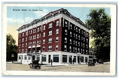 1920 Bumely Hotel Exterior Building La Porte Indiana IN Vintage Antique Postcard • $14.98