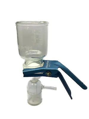 MILLIPORE 300mL Glass Fritted Vacuum MicroFiltration Funnel Support Base Clamp • $187.49