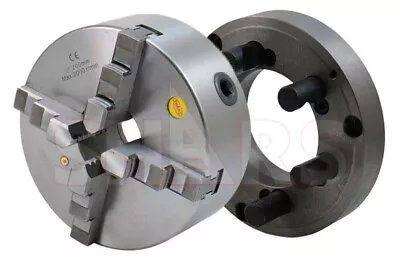 8  4 Jaw Self Centering Lathe Chuck + TIR Certificate + D1-6 Back Plate New R[ • $265.50