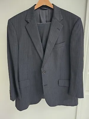 Brooks Brothers Gray Chalkstripe Pinstripe Wool Men's Suit 46R 2-piece • $101