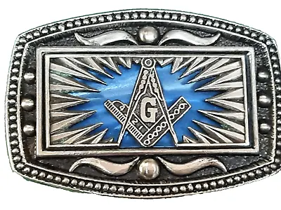 Vintage Masonic Compass & G Symbol Belt Buckle By CII Of New York • $19.95