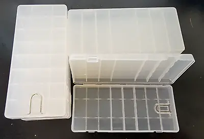 7 Pack Clear -  Jewelry Box Plastic Bead Storage -  Container / Organizer - USED • $16.97