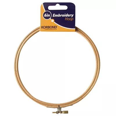 KORBOND 6  Bamboo Wooden Embroidery Hoop Cross Stitch Ring Frame Craft 160960 • £3.95