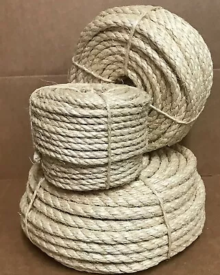 1/4 3/8 1/2 Feet Sisal Rope Cat Scratching Post Claw Control Toy Crafts Pet Cord • $23.75