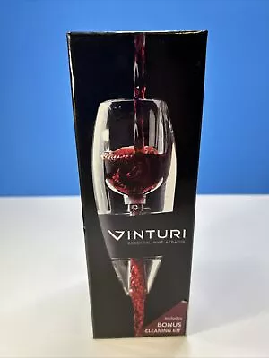 Vinturi Essential Wine Aerator Pourer Decanter Bonus Cleaning Kit For Red Wine • $12