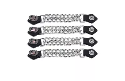 Leather Chain Vest Extender Eagle/Flag - (4 Set) Motorcycle Biker-Free Shipping • $29.99