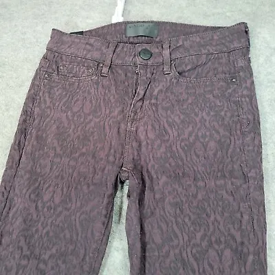 Vince Jeans Womens 26 Purple Black Skinny • $23.09