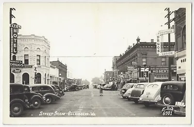 1940's Ellensburg Washington - Ellis REAL PHOTO Main Street Drugs Old Autos • $9.99