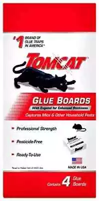 Tomcat Glue Boards With Immediate Grip Glue For Mice And Insects 4 Traps • $6.89