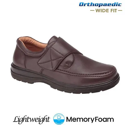 Mens Wide Fit Walking Shoes Driving Soft Orthopaedic Slip On Comfort Casual Shoe • £18.95