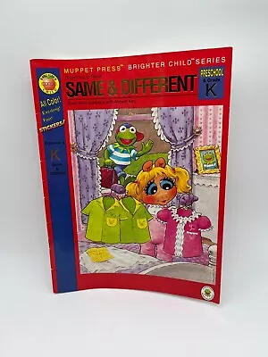 Vintage Muppet Press Same & Different Preschool & K Learning Activity Book 90s • $9.95