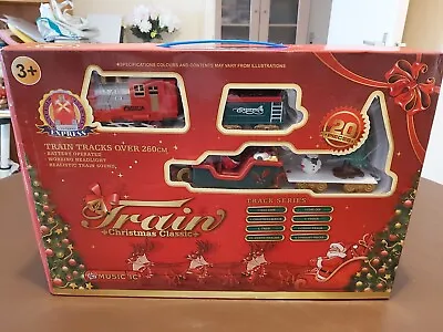 Christmas Train Set Realistic Train Sound Santa + Snowman + Jingle Bells Music • £11.75